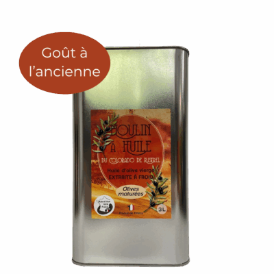 Huile d'olives maturées – Bidon acier 3L